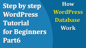 Step by step WordPress Tutorial for Beginners Part6 | How WordPress Database Work