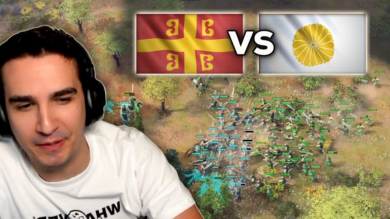 Macedonian Dynasty vs Japanese on Four Lakes in AOE4