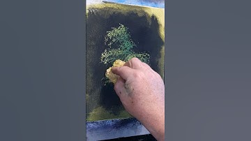 how to paint a simple tree ❤️🌳🌲 #howtopaint #trees #shorts
