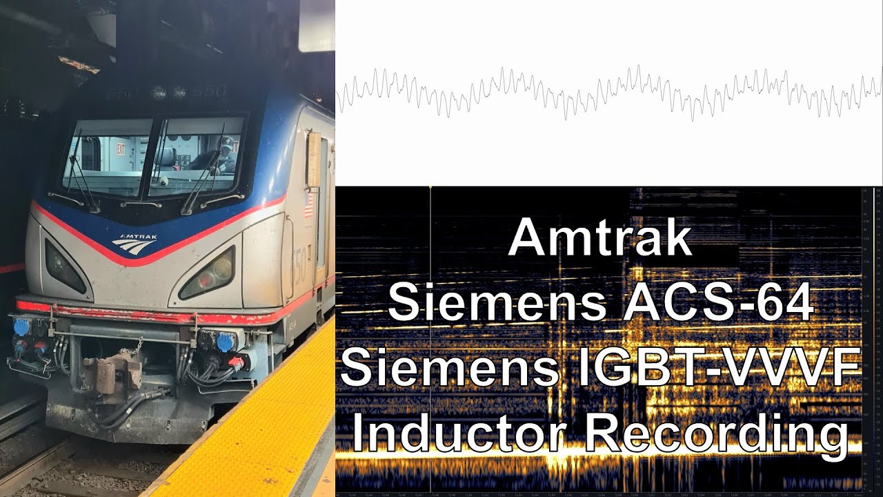 [Inductor Recording] Amtrak Siemens ACS-64 Siemens IGBT-VVVF - YouTube