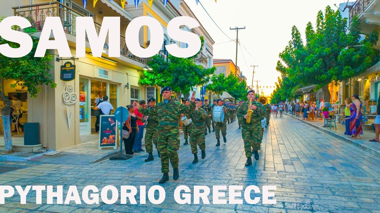 Samos Pythagorio 6 August Greek Army Flag Lowering Ceremony Σάμος Πυθαγόρειο 6 Αυγ  Υποστολή Σημαίας