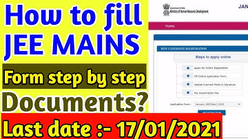 How to fill JEE mains 2021 application form online from mobile|set password |Document | how to apply
