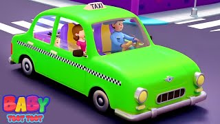 Wheels On The Taxi Street Vehicles and Kids Rhymes by Baby Toot Toot