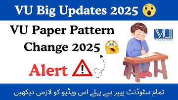 VU big updates 2025 | Vu Exam paper pattern Change  Midterm | VU mid Exam 2025 #vu #midterm #2025