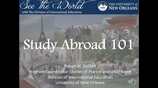 UNO Div. of Int'l. Ed- High School Study Abroad Presentation