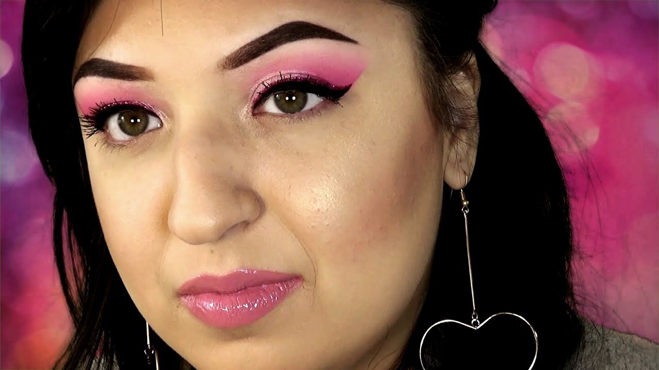 Cut Crease ROSA FUCSIA Eyeliner Glitterato Doppio per San Valentino 2019 | Trucco |  Makeup Tutorial - YouTube