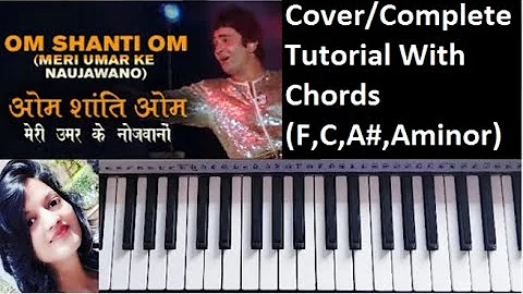 Om Shanti Om | Karz| Cover | Slow & Easy Complete Tutorial with Chords & Leads On Keyboard|Harmonium