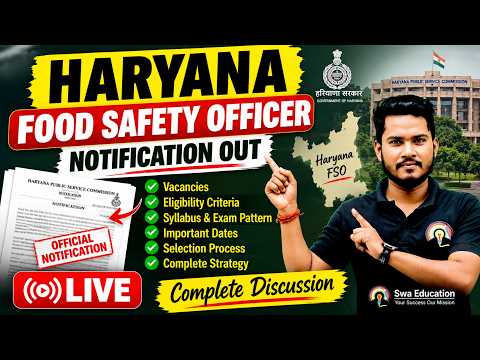 FSO RECRUITMENT 2026 OUT| HPSC HARYANA FSO NOTIFICATION 2026 HPSC Govt Jobs.