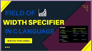 Field Width Specifier in C hindi urdu   2nd year computer chapter 10   ICS Part 2   By Waqar