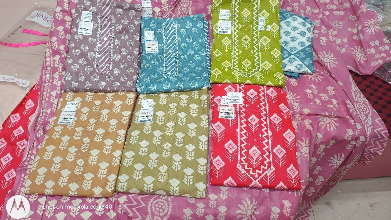 प्योर कॉटन में हैवी क्वालिटी वाले सूट 2200₹ के 4 ☎️  94663-86971 🙏🙏