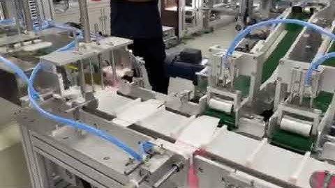 KF94 Fish type face mask making machine with CCD Visual Inspection Function and packing machine.