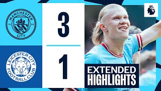 EXTENDED HIGHLIGHTS | Man City 3-1 Leicester | Haaland scores TWO to tie Premier League record!