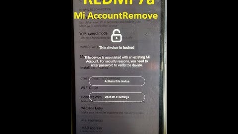 Redmi 7a  MI Account Remove by. MRT v3.92