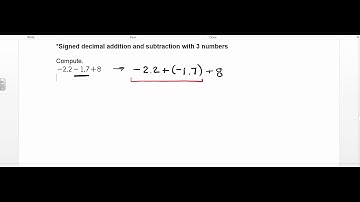 Adding or Subtracting Decimal Numbers