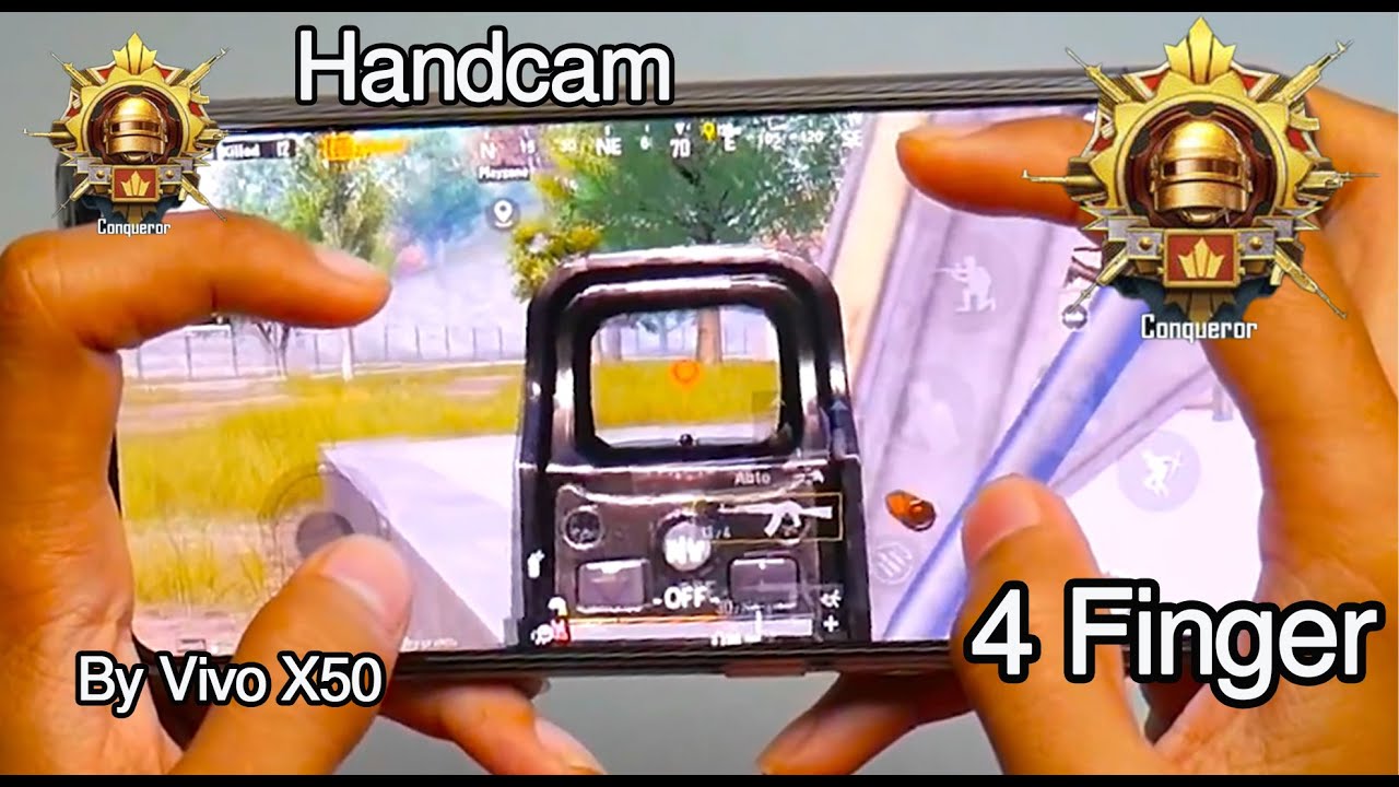 Vivo X50 Test PUBG Mobile Handcam 5Finger Full Gyro Solo Vs Squad - game play
