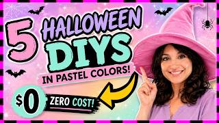 5 HIGH-END Halloween DIYs in Pastel Colors — ZERO COST! 🎃