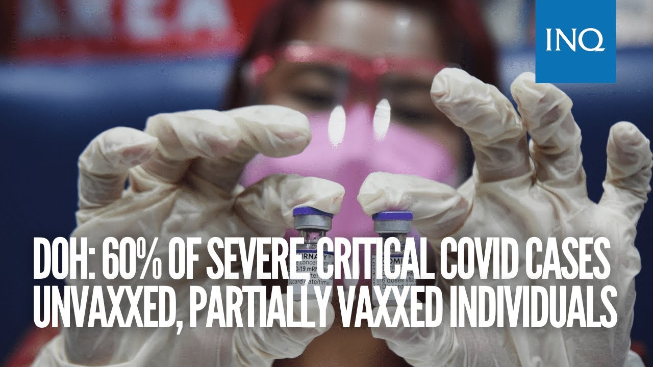 DOH: 60% of severe, critical Covid cases unvaxxed, partially vaxxed individuals