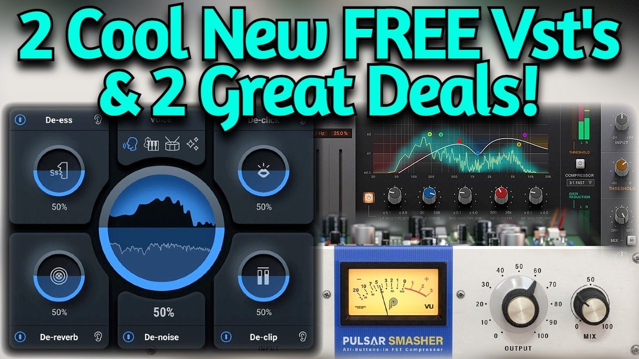 2 New FREE VSTs & Vst Deals - Izotope, SSL, Pulsar Audio (Flexverb, RX Elements, Smasher & CStrip2)
