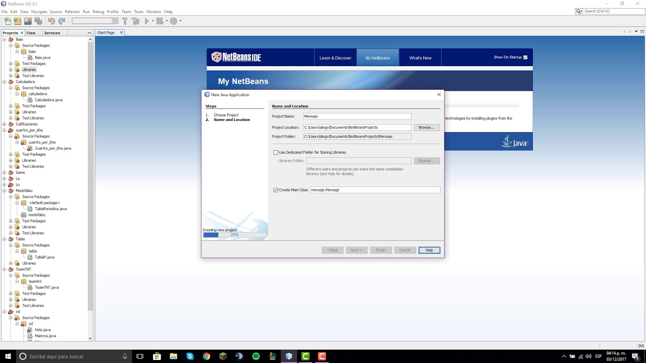 Como mostrar un mensaje en pantalla en NetBeans - YouTube