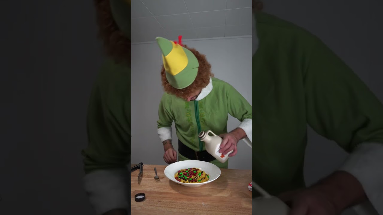 Trying the Spaghetti from Elf 