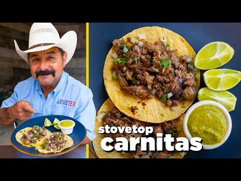 Thumbnail for CARNITAS in the KITCHEN: How to Make Traditional Mexican Carnitas for Tacos & 2 Salsa Verde Recipes