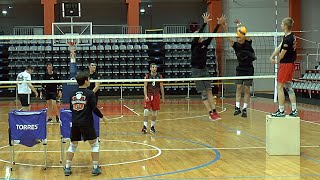 Volleyball. Block. Drill. Training. VC "Tekstilshchik" Ivanovo