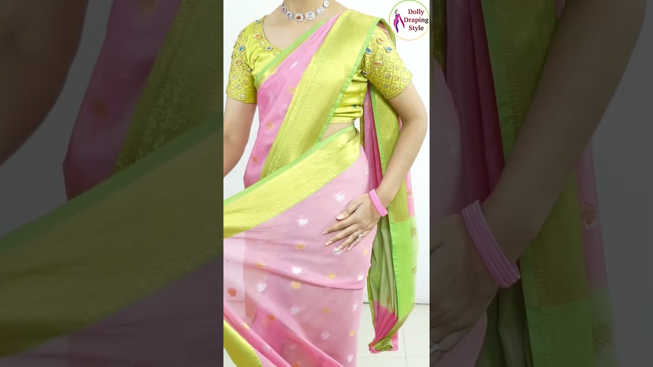 Party wear saree draping | saree draping style 