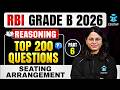 Seating Arrangement | RBI Grade B Reasoning Free Classes 2026 | RBI Grade B Exam Preparation