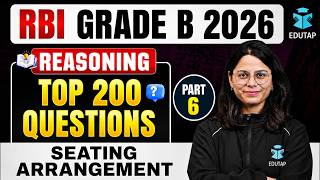 Seating Arrangement | RBI Grade B Reasoning Free Classes 2026 | RBI Grade B Exam Preparation