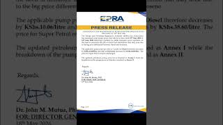 EPRA has announced new fuel prices effective from 19 May to 14 June 2026