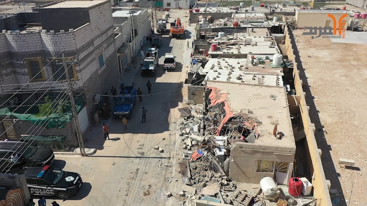 هدم دار متهم بالقـ .تل في أبي الخصيب تنفيذا لقرار حكومة البصرة بحضور نائب المحافظ #المربد