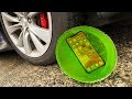 Can World&#39;s Strongest Jello Protect iPhone 11 Pro from Tesla Model S?