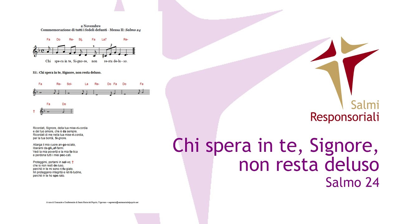 Chi spera in te, Signore, non resta deluso | Salmo 24 cantato - YouTube