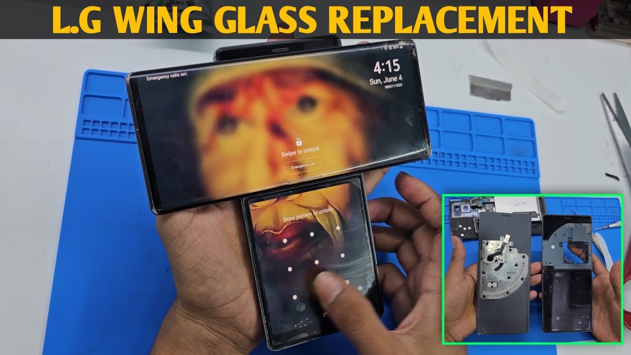 L.G Wing Broken Display Glass Replacement QASWA YouTube