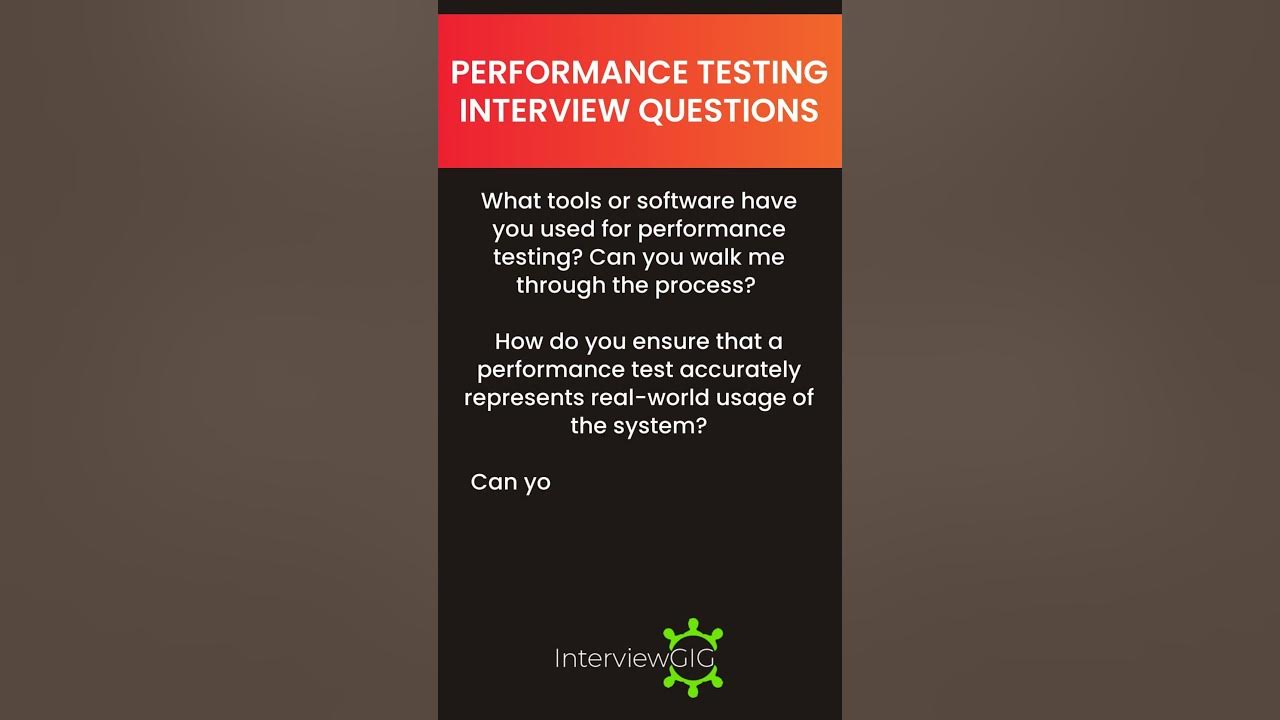 Performance Testing Interview Questions for experienced testing 