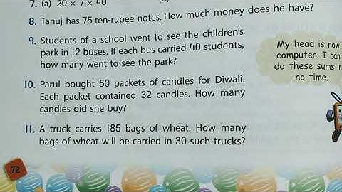 MATHS Class-3 Ch-4 MULTIPLICATION  Exercise-4.6 Q8 and Q10 explanation