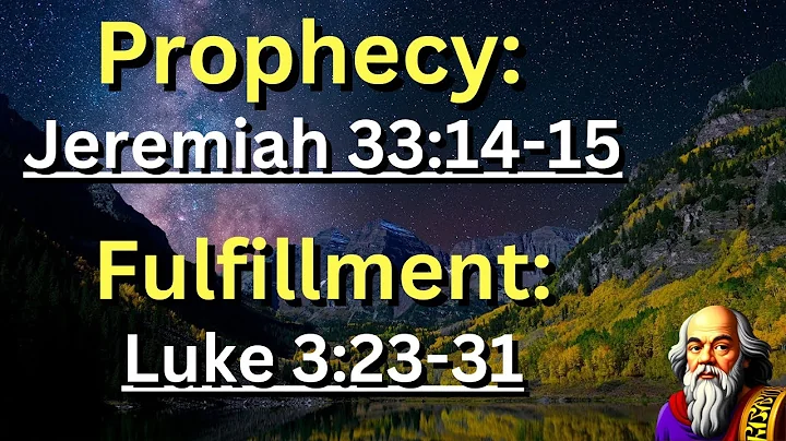 Prophecy: (Jeremiah 33:14-15) Fulfillment: (Luke 3:23-31) "Descendant of David"  ✝️