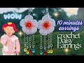 How to crochet daisy earrings ? This tutorial is easy for beginners | #tutorial @MarginLimbu