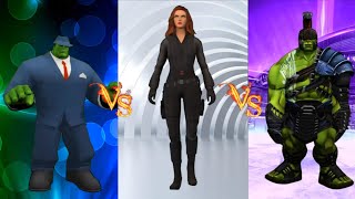 HULK PROFESSOR vs BLACK WIDOW vs HULK GLADIATOR : CHALLENGE COLOR DANCE SUPERHERO AVENGERS