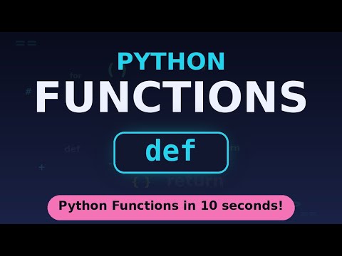 Python Functions Explained in 10 Seconds! #shorts #python #coding #technology 