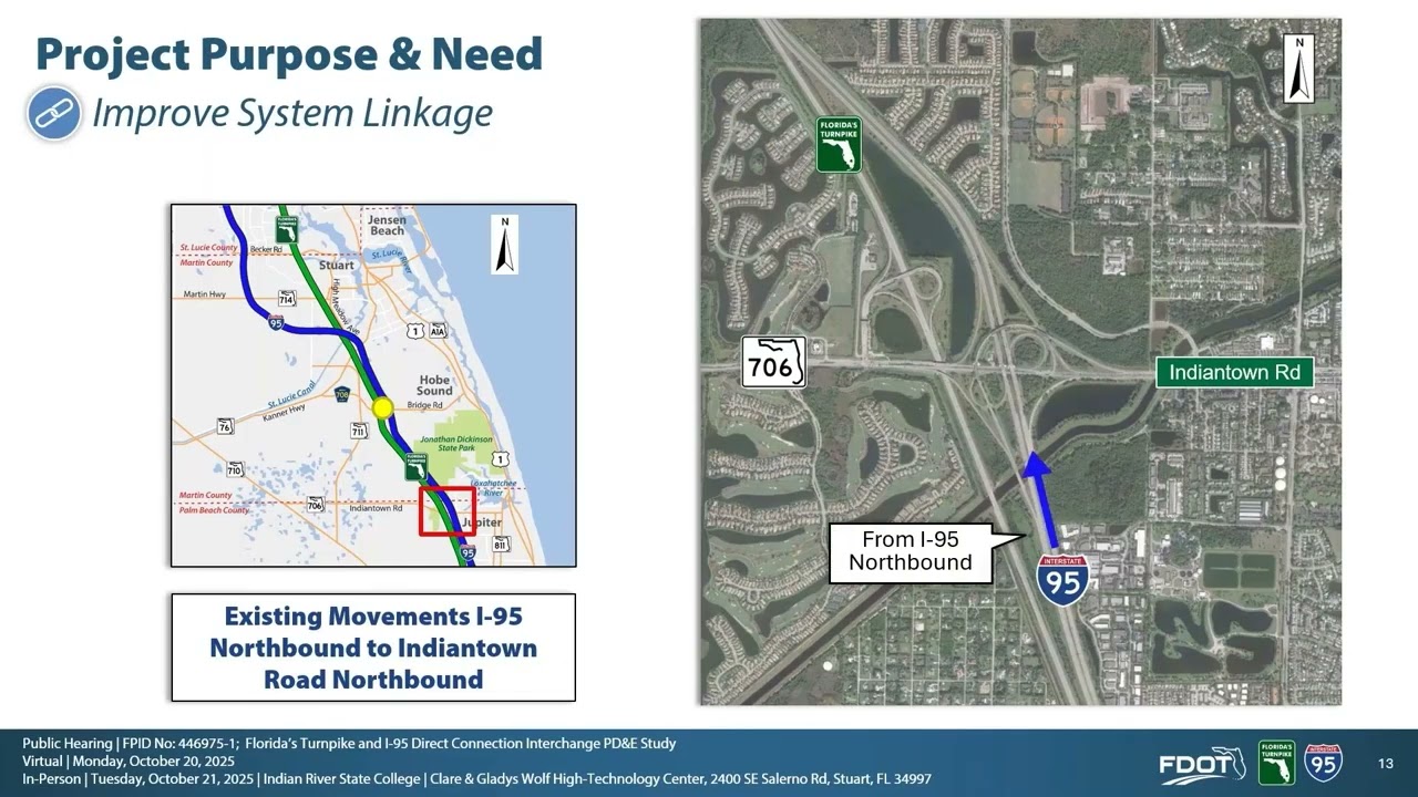 Florida’s Turnpike and Interstate 95 Direct Connection Interchange Public Hearing Video
