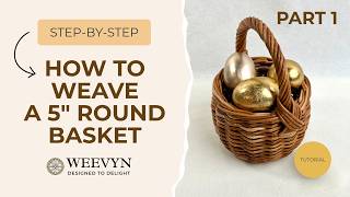 How to Weave a Round Paper Vine Basket | Part 1 -- Basket Body Tutorial