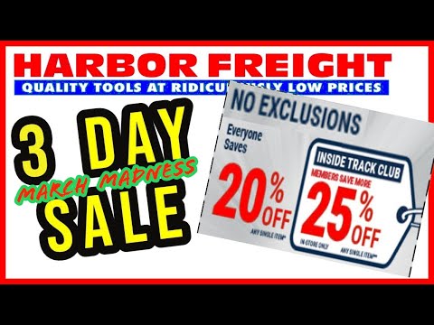 Harbor Freight 3 Day Sale NO EXCLUSIONS Coupon Sale