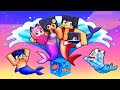 Playing As A MERMAID FAMILY On ONE BLOCK Playing As A MERMAID FAMILY On ONE BLOCK