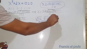 Ecuaciones de segundo grado con raices complejas y conjugadas