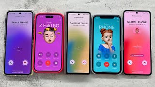 Incoming & Outgoing Call Samsung Z Fold2/Z Flip3/Z Flip5 vs IPhone 11/ 14 Pro