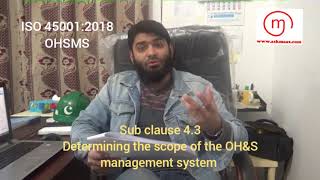 ISO 45001:2018 OHSMS Clause 4 Context of the organization