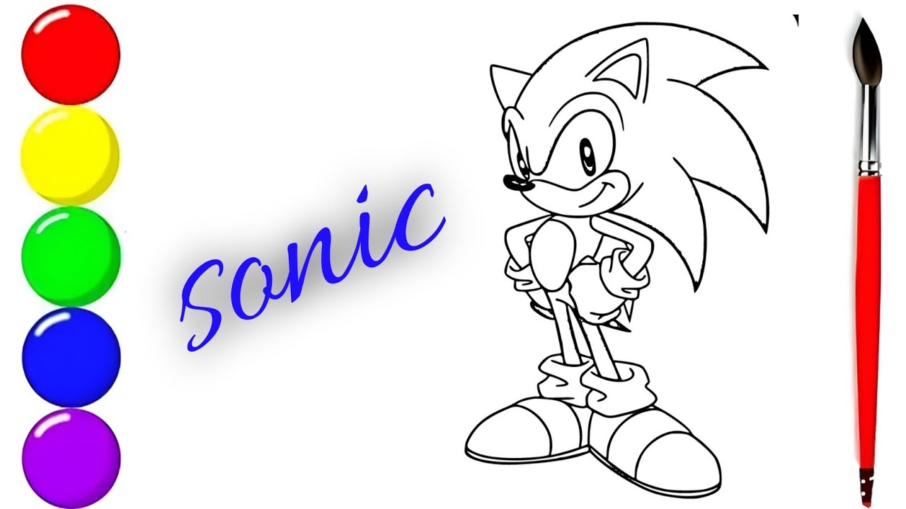 how to draw sonic | sonic drawing | sonic colour drawing #drawing - YouTube