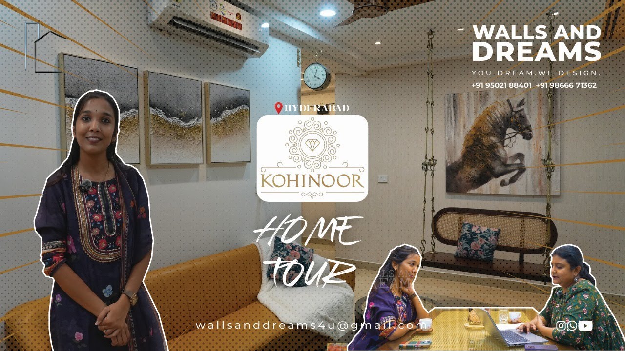 KOHINOOR BY AURO REALITY - 2BHK HOME TOUR - TRADITIONAL THEME - WALLS AND DREAMS
