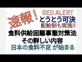 【【速報】】食料供給困難事態対策法 その詳しい内容!